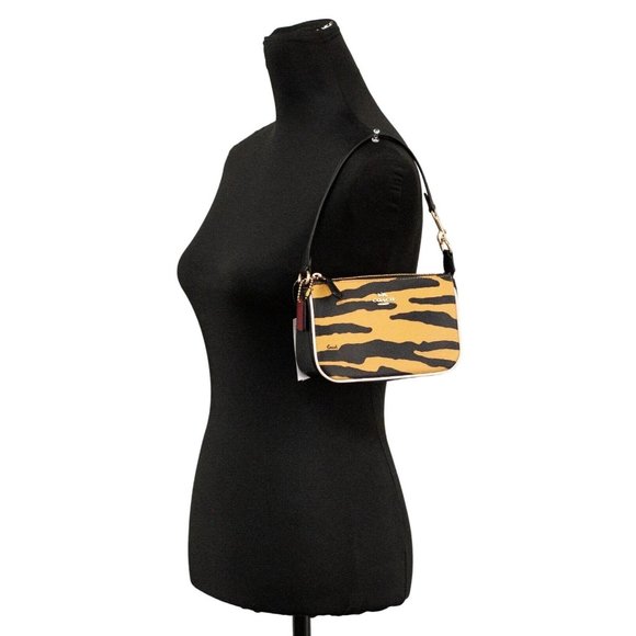 NEW Coach Nolita 19 Mini Wrist Bag Animal Tiger Print Coated Canvas Top Handle - Picture 2 of 10